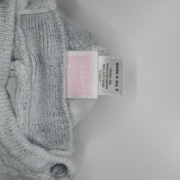 JANIE & JACK Knit Dress Tunic Metallic Sparkle Ruffle - Picture 5 of 6